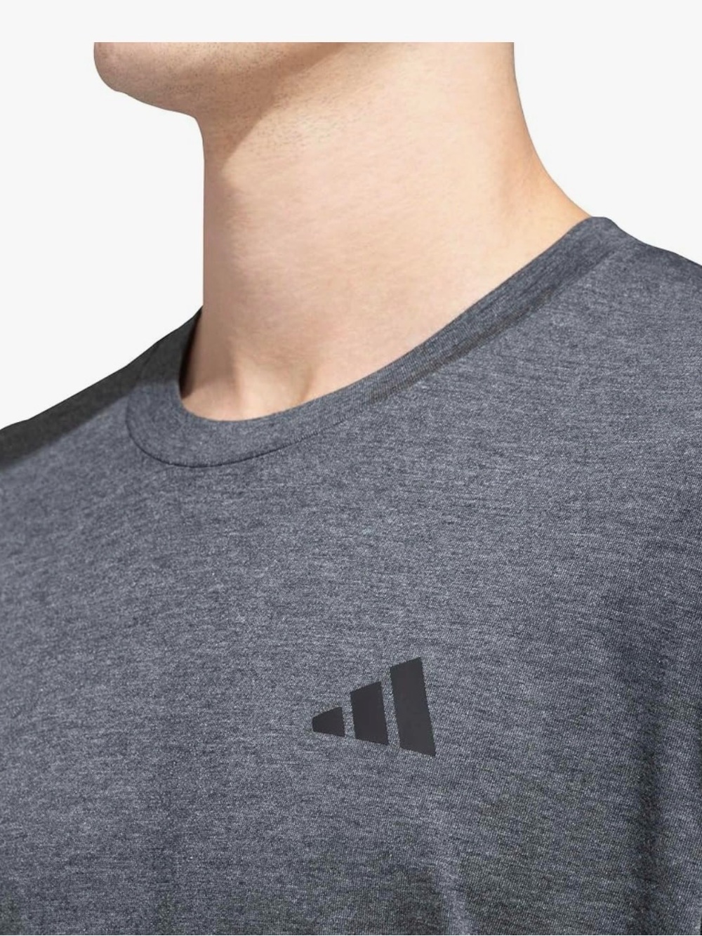 Adidas Men's Short Sleeve Crew Tee - Charcoal Heather #2782